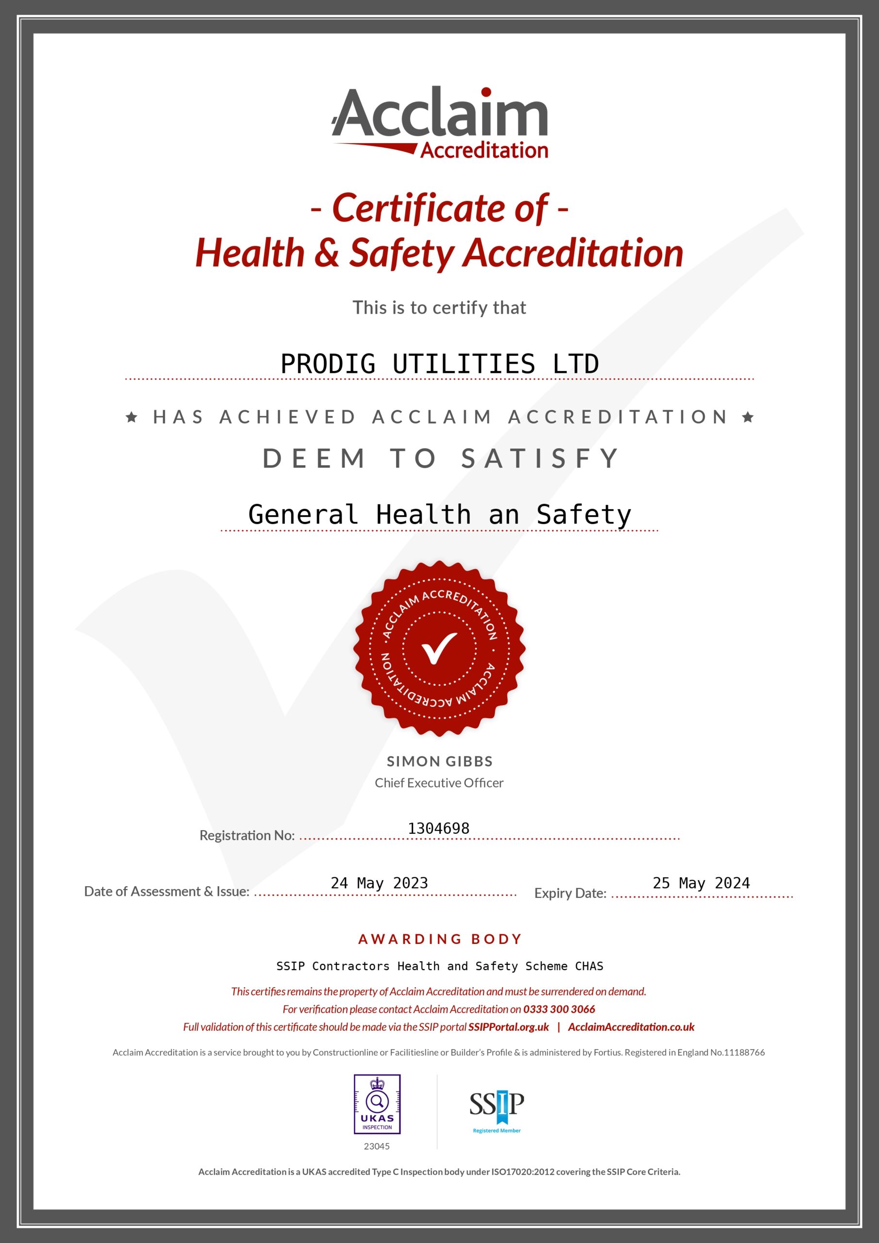 Acclaim Acreditation